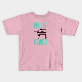 Pellet Power Smoker Design Gn Wh Kids T-Shirt